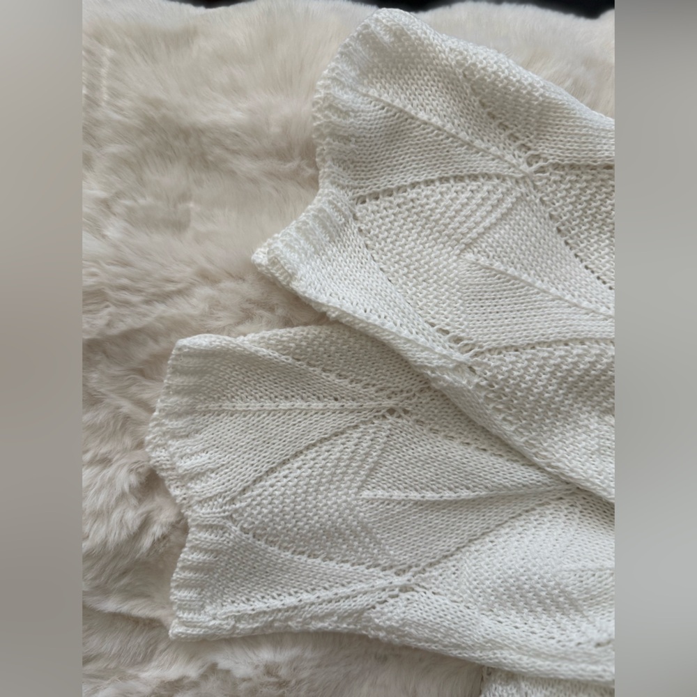 SHEIN White Open-Front Open-Knit Cardigan, 2X - Picture 11 of 11